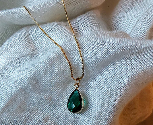 Celtic Heart Green Energy Crystal Necklace