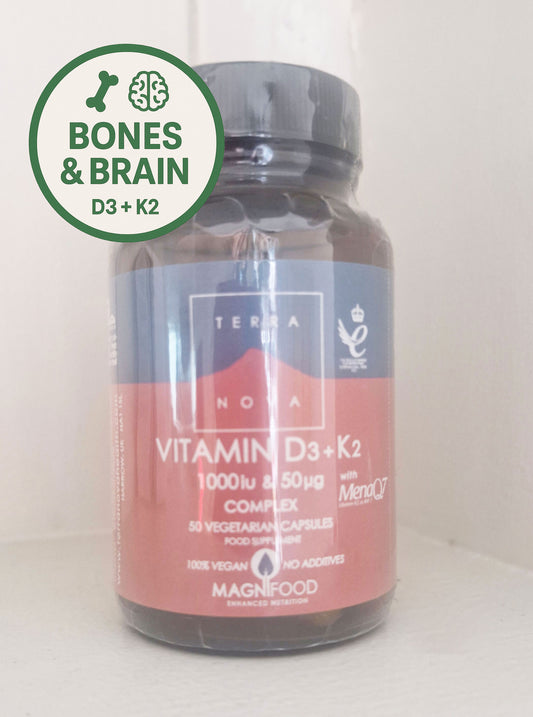 D3 + K2 - Terranova Vitamin -100% Vegan | No Additives | Made in Ireland